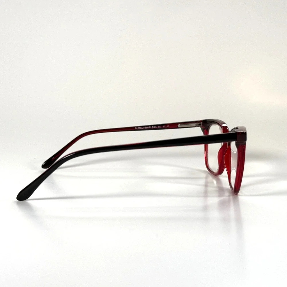 MODERN OPTICAL Welcome Eyeglasses Frame Only 49-19-140 Burgundy/Black Womens‎